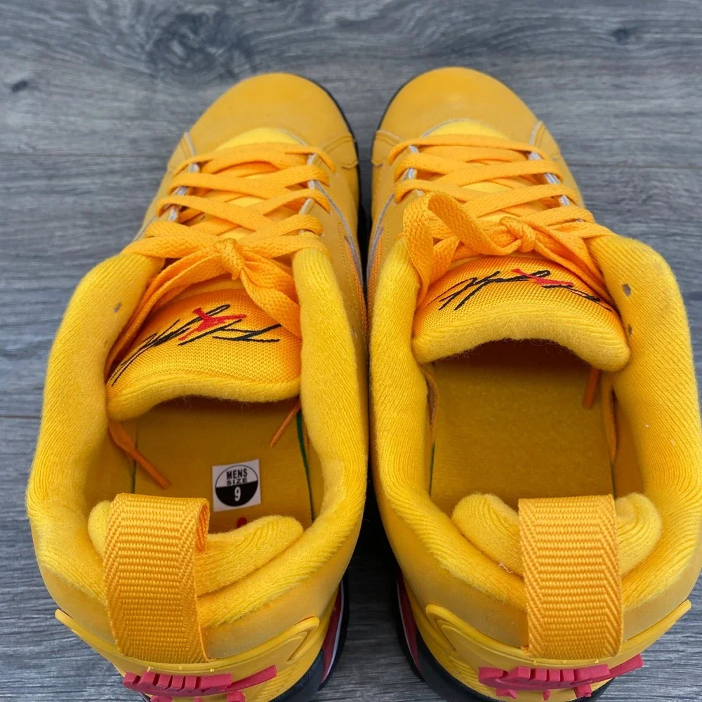 Jordan MVP 678 Basketball Shoes Mens Size 9 Taxi Yellow Red Black IO7437-705